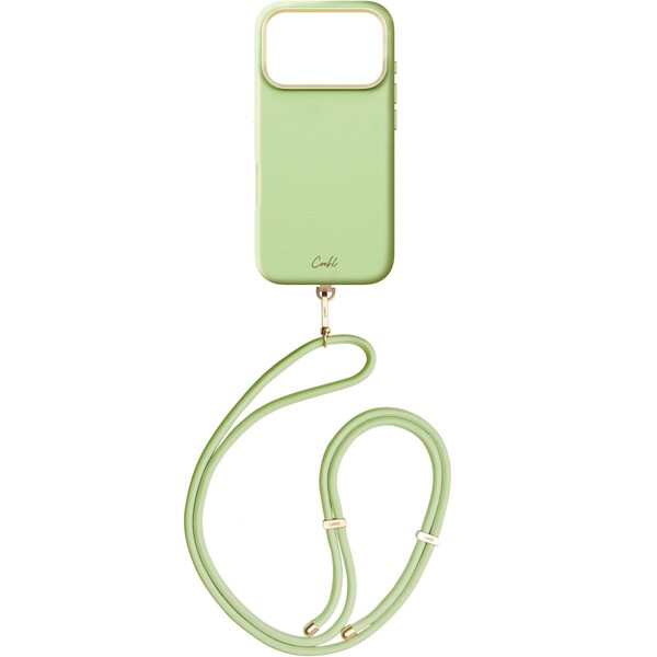 UNIQ-Coehl-Mirelle-MagSafe-kryt-s-poutkem-iPhone-17-Pro-Lint-Green