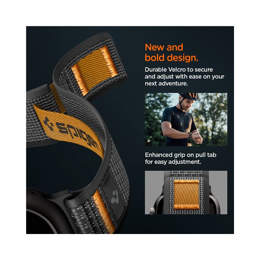 Spigen-Athlex-Air-2-Active-reminek-Apple-Watch-49-46-45-44mm-cerny-oranzovy