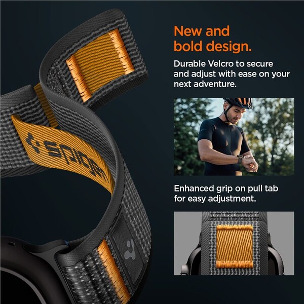 Spigen-Athlex-Air-2-Active-reminek-Apple-Watch-49-46-45-44mm-cerny-oranzovy