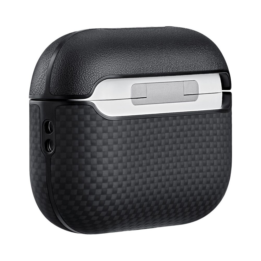 Pitaka-Aramid-Fiber-Magnetic-Case-pouzdro-AirPods-Pro-3-Black-Grey