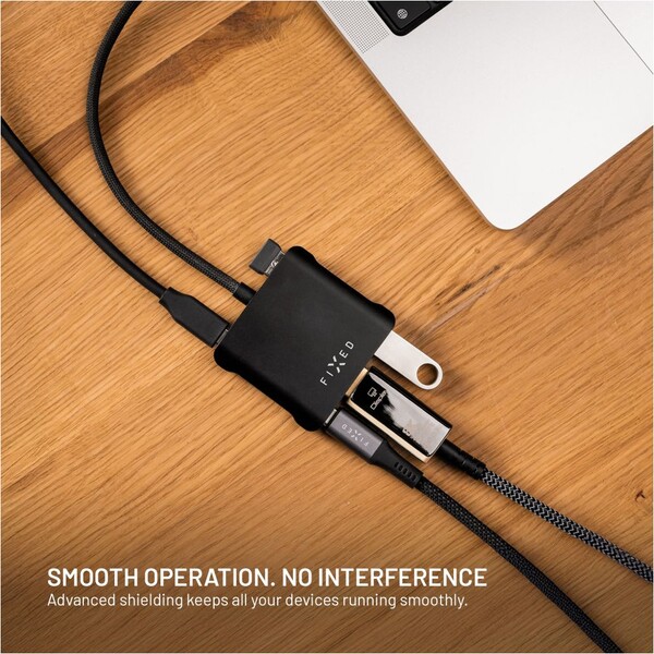FIXED-HUB-Quadri-hlinikovy-USB-C-hub-pro-notebooky-140W-PD-3-1-vesmirne-cerny