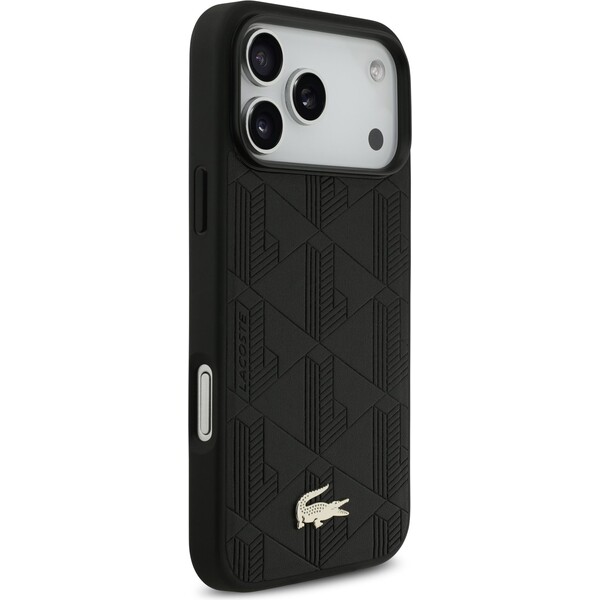 Lacoste-PU-Nomogramme-Gold-Logo-MagSafe-kryt-iPhone-17-Pro-Max-cerny