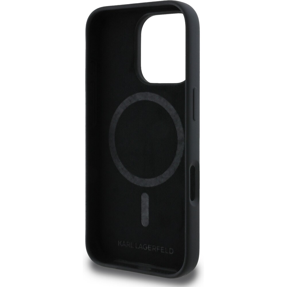 Karl-Lagerfeld-Liquid-Silicone-Karl-and-Choupette-MagSafe-kryt-iPhone-16-Pro-cerny