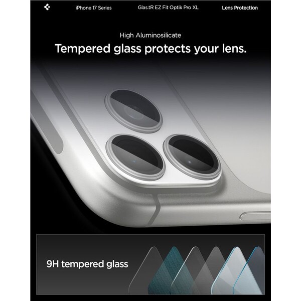 Spigen-Glass-tR-EZ-Fit-Optik-Pro-XL-sklo-na-fotoaparat-iPhone-17-Pro-stribrne