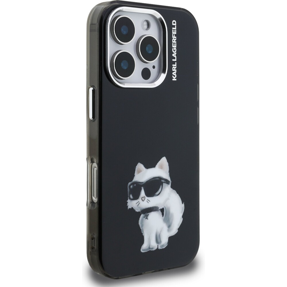 Karl-Lagerfeld-IML-Aquarelle-Choupette-kryt-iPhone-16-Pro-Max-cerny