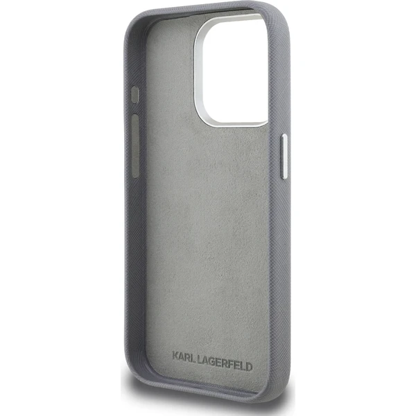 Karl-Lagerfeld-Grained-PU-K-CH-Heads-kryt-iPhone-15-Pro-Max-sedy