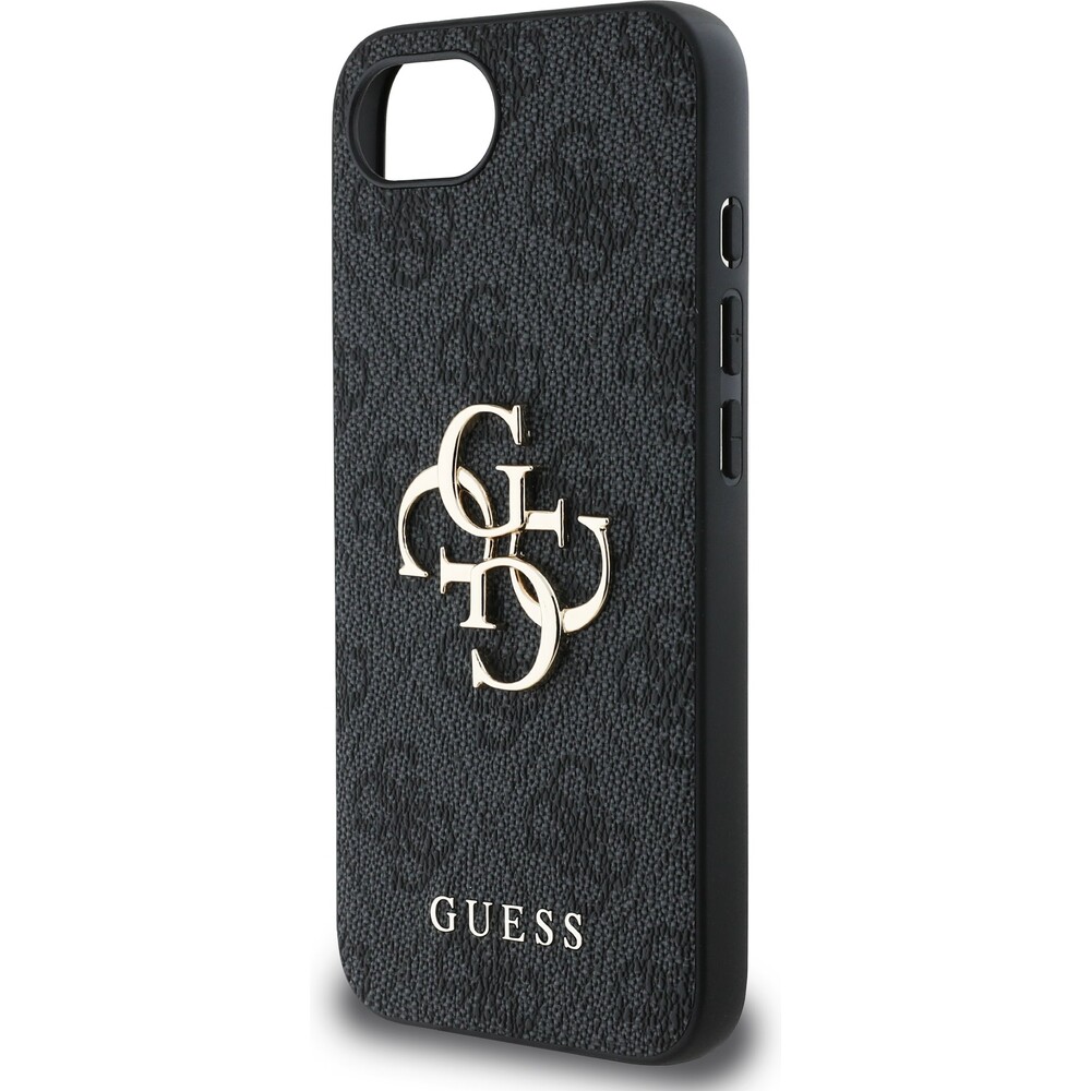 Guess-PU-4G-Metal-Logo-kryt-iPhone-17e-16e-sedy