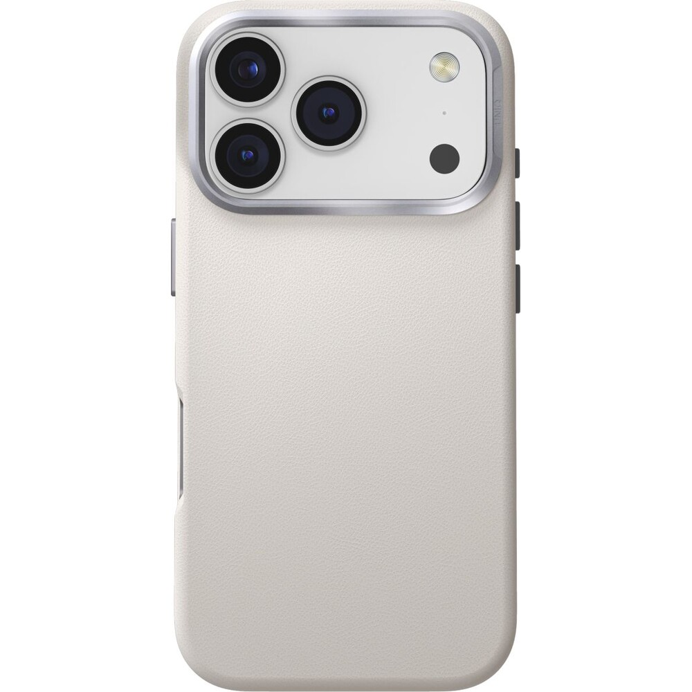 UNIQ-Lyden-Premium-Leatherette-MagClick-MagSafe-kryt-iPhone-17-Pro-Clay