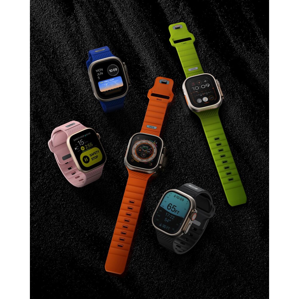 UNIQ-Stride-FKM-Rubber-vodeodolny-reminek-Apple-Watch-41-40-38mm-ruzovy