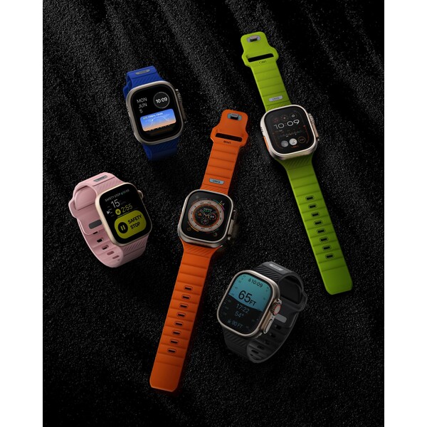 UNIQ-Stride-FKM-Rubber-vodeodolny-reminek-Apple-Watch-41-40-38mm-ruzovy