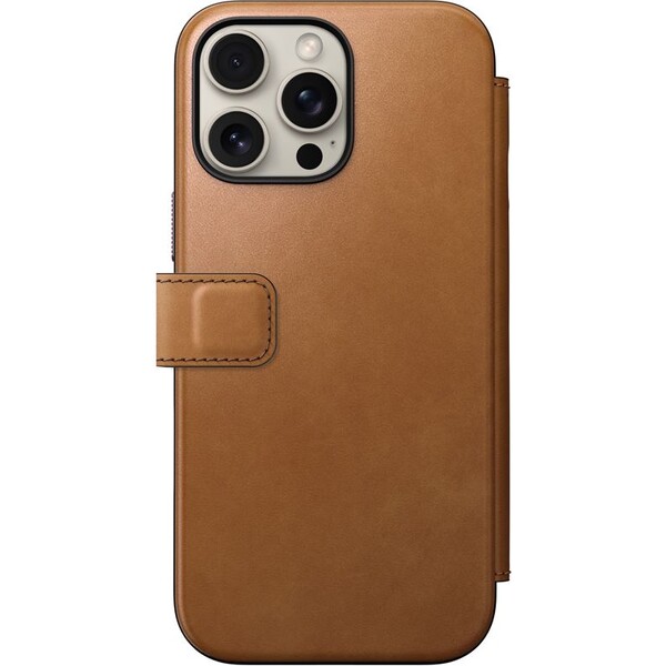 Nomad-Modern-Leather-Folio-MagSafe-pouzdro-iPhone-16-Pro-Max-svetle-hnede