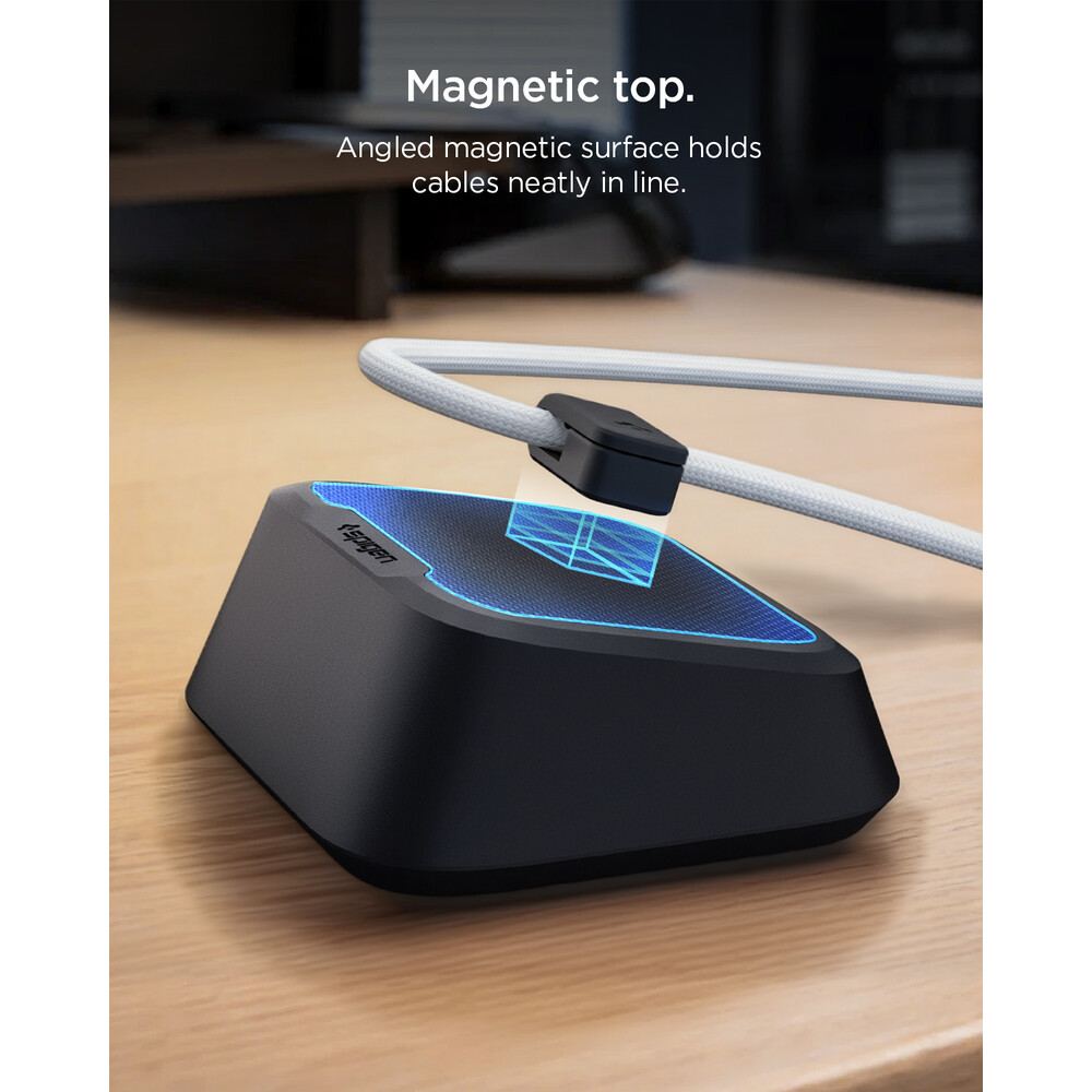 Spigen-Magnetic-Cable-Holder-magneticky-organizer-cerny
