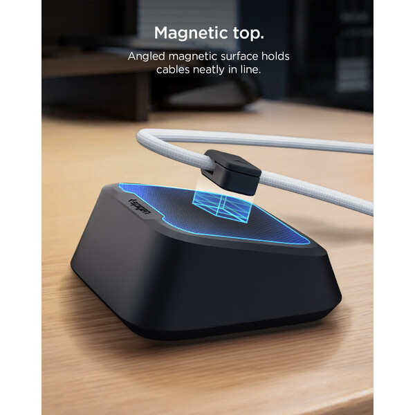 Spigen-Magnetic-Cable-Holder-magneticky-organizer-cerny