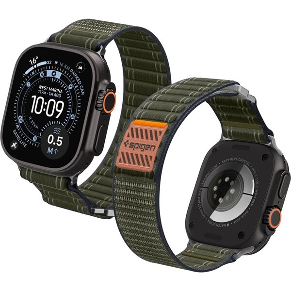 Spigen-Fabric-Band-reminek-hook-and-loop-Apple-Watch-49-46-45-44mm-zeleny