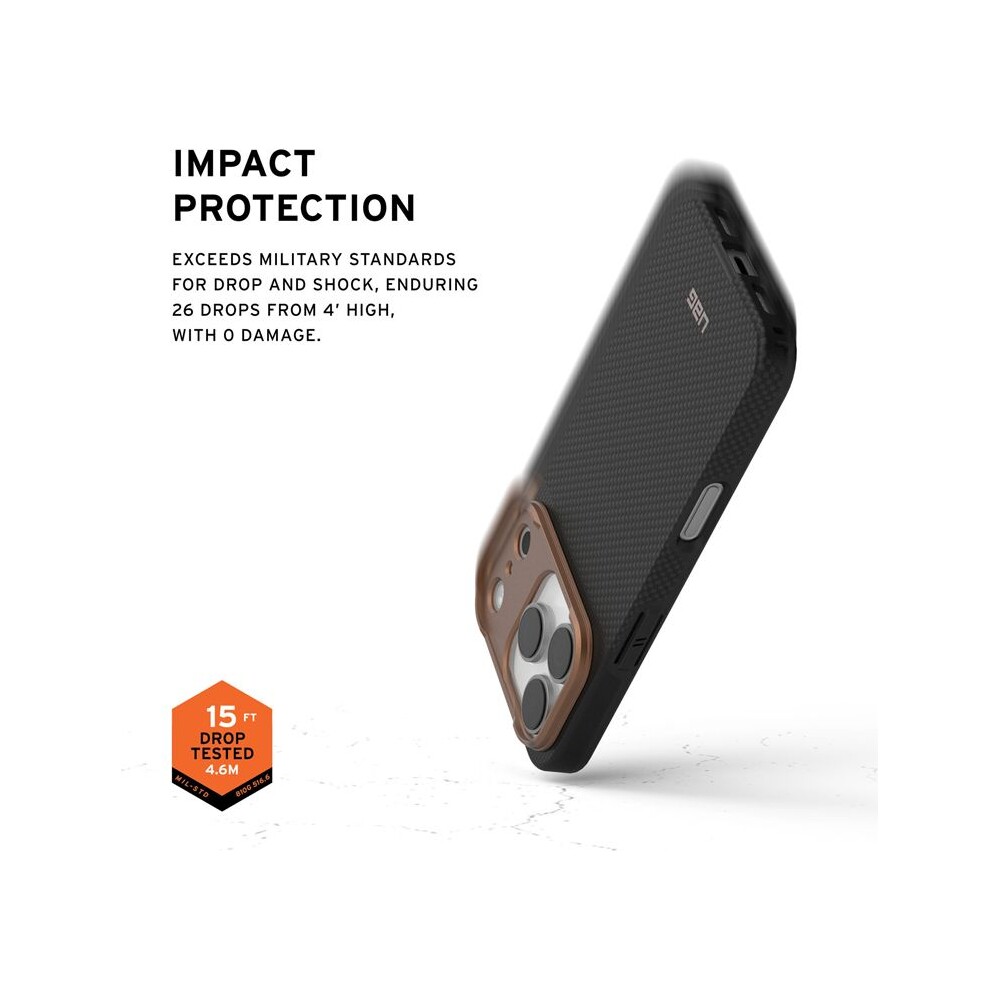 UAG-Fibr-Armr-MagSafe-kryt-iPhone-17-Pro-kevlar-cerny-bronzovy