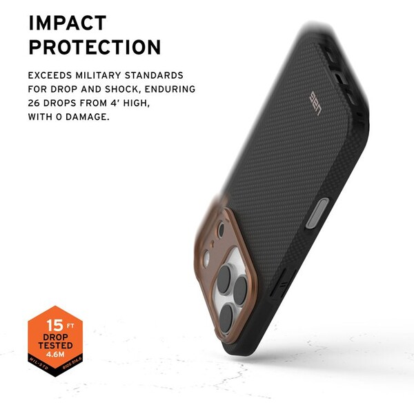 UAG-Fibr-Armr-MagSafe-kryt-iPhone-17-Pro-kevlar-cerny-bronzovy