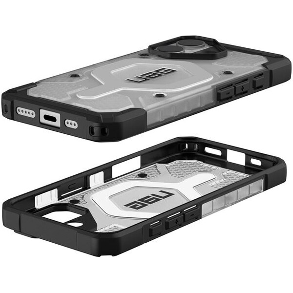 UAG-Pathfinder-Clear-Magsafe-kryt-iPhone-17-ciry-stribrny