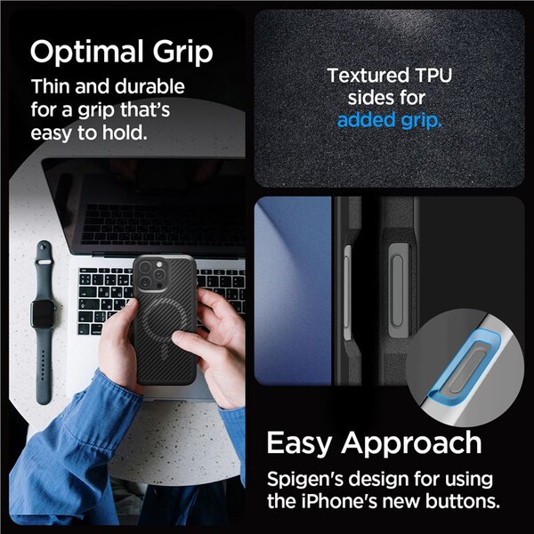 Spigen-Core-Armor-MagSafe-kryt-iPhone-16-Pro-matte-black