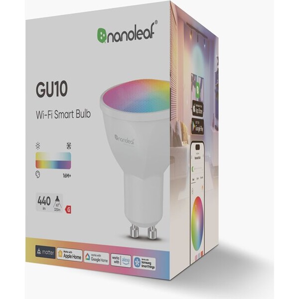 Nanoleaf-Essentials-Matter-Wi-Fi-GU10-Smart-Bulb-chytra-zarovka-1-Pack