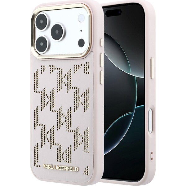 Karl-Lagerfeld-PU-Perforated-Monogram-MagSafe-kryt-iPhone-17-Pro-Max-ruzovy