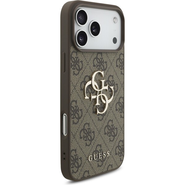Guess-PU-4G-Metal-Logo-Strap-kryt-iPhone-17-Pro-Max-hnedy