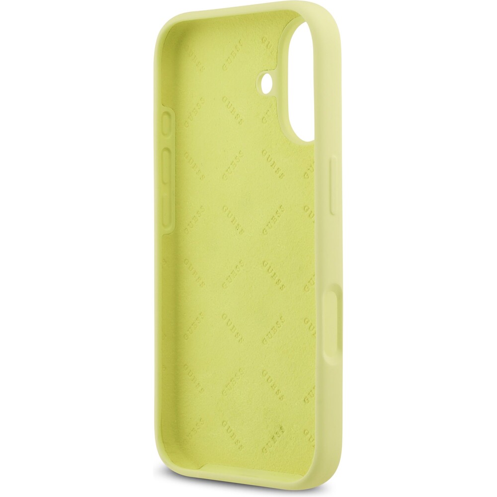 Guess-Liquid-Silicone-4G-Metal-Logo-kryt-iPhone-17-zluty
