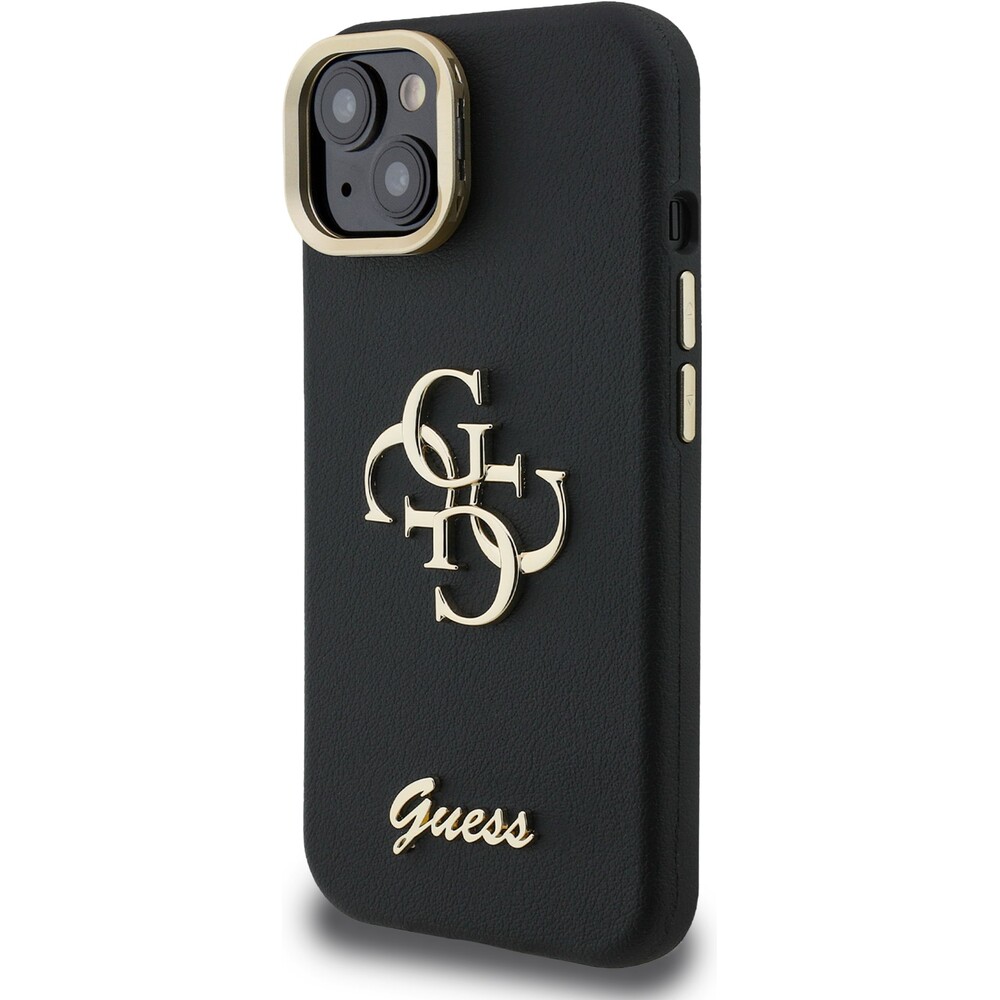 Guess-PU-Grained-4G-Logo-Stand-Camera-Frame-kryt-iPhone-15-cerny
