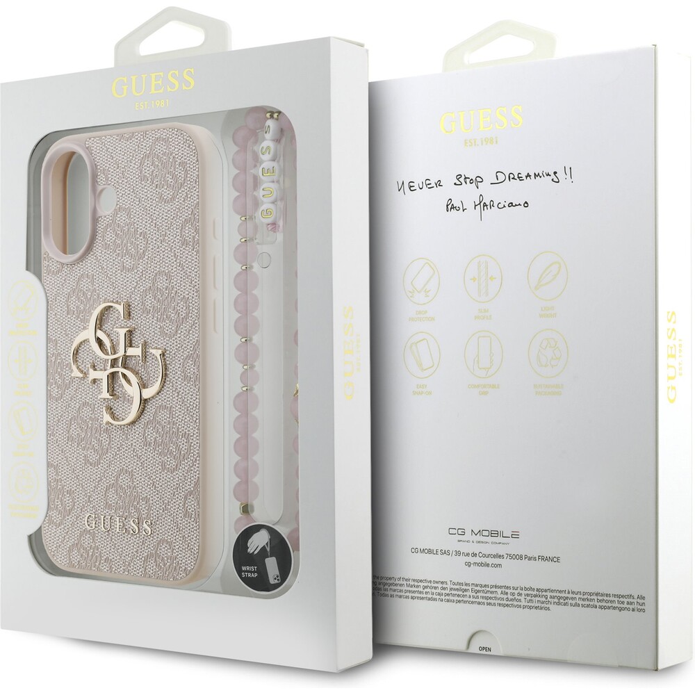 Guess-PU-4G-Metal-Logo-Strap-kryt-iPhone-17-ruzovy