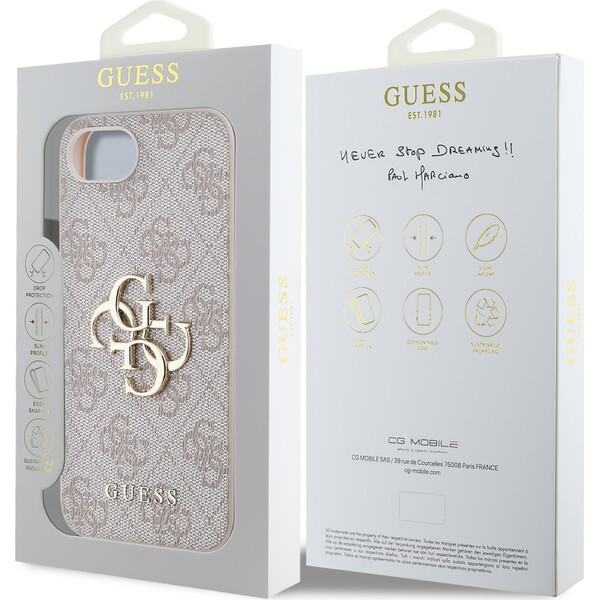 Guess-PU-4G-Metal-Logo-kryt-iPhone-17e-16e-ruzovy
