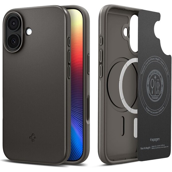 Spigen-Thin-Fit-MagSafe-kryt-iPhone-17-gunmetal
