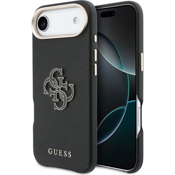 Guess-PU-Resin-Logo-kryt-iPhone-Air-cerny