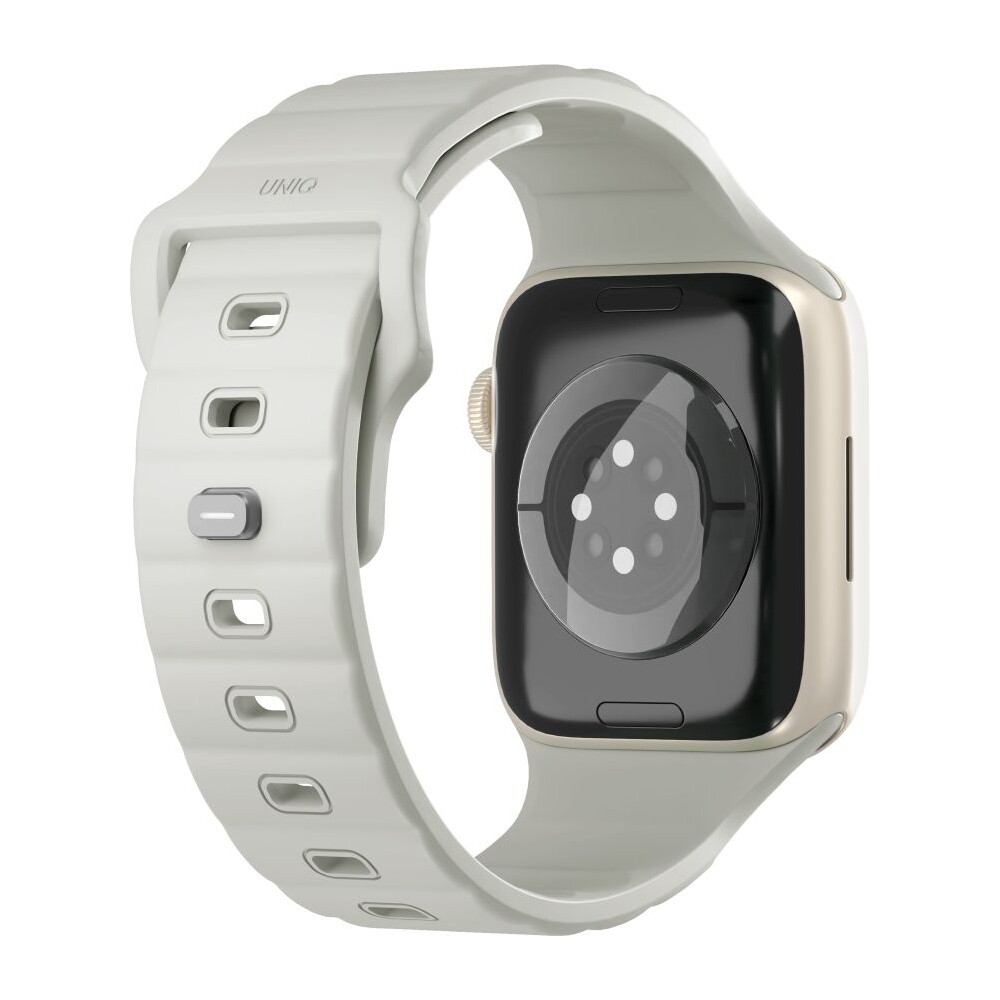 UNIQ-Stride-FKM-Rubber-vodeodolny-reminek-Apple-Watch-41-40-38mm-bily-svitici