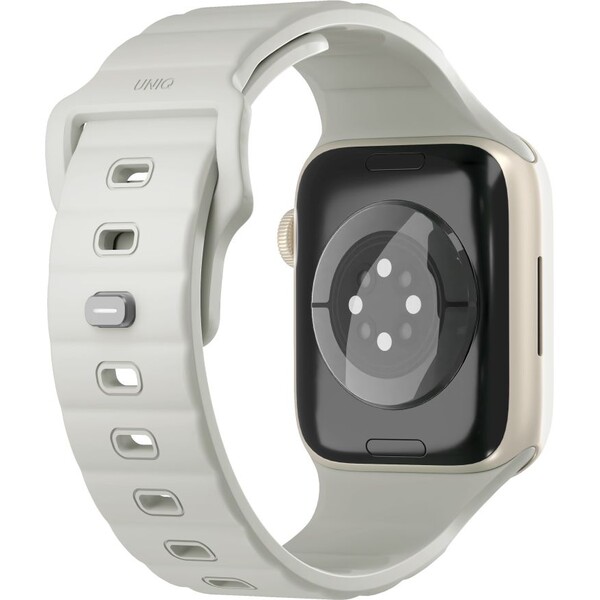 UNIQ-Stride-FKM-Rubber-vodeodolny-reminek-Apple-Watch-41-40-38mm-bily-svitici