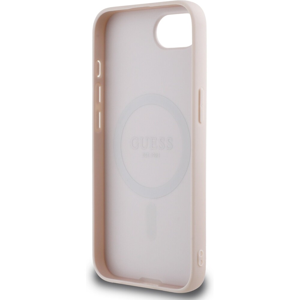 Guess-PU-Grained-Classic-Logo-MagSafe-kryt-iPhone-17e-16e-ruzovy