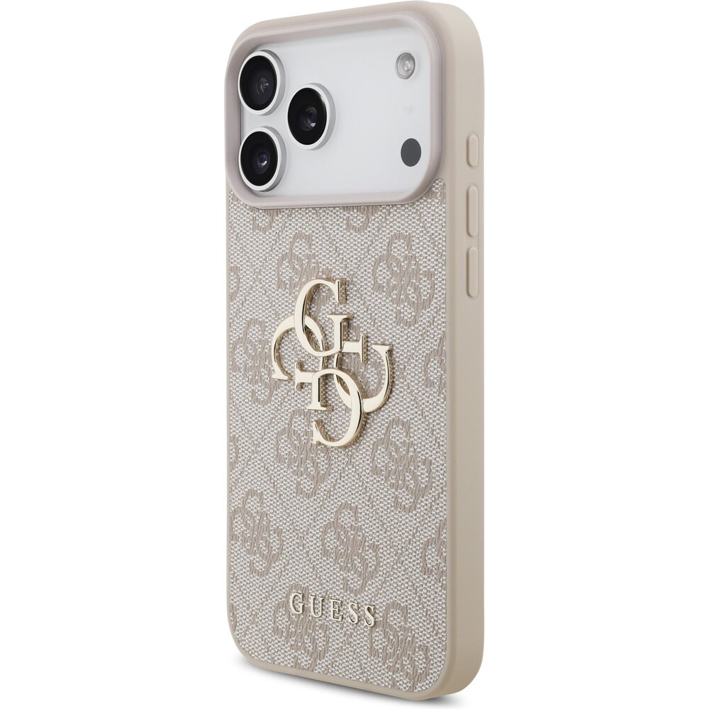 Guess-PU-4G-Metal-Logo-Strap-kryt-iPhone-17-Pro-Max-ruzovy