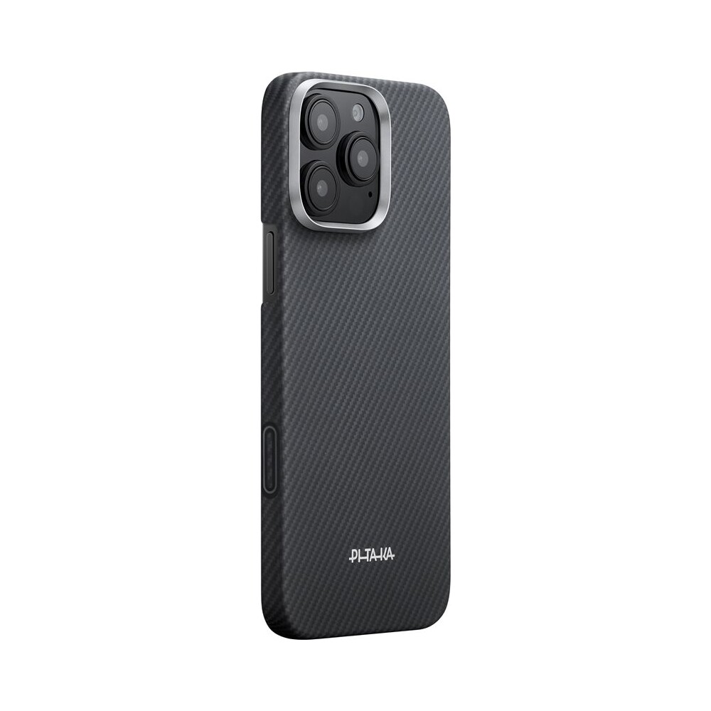 Pitaka-Ultra-Slim-Case-MagSafe-kryt-iPhone-16-Pro-Max-Black-Grey-PitaTap-