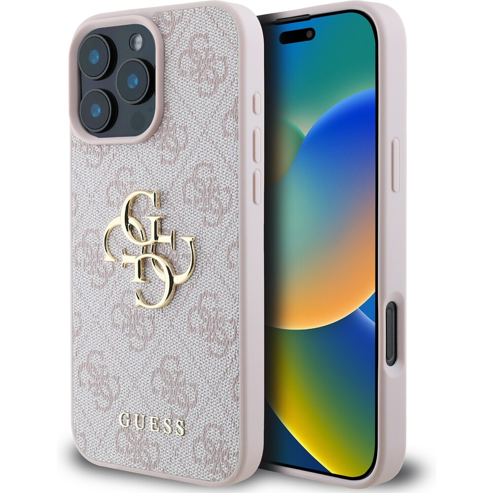 Guess-PU-4G-Metal-Logo-kryt-pro-iPhone-16-Pro-Max-ruzovy