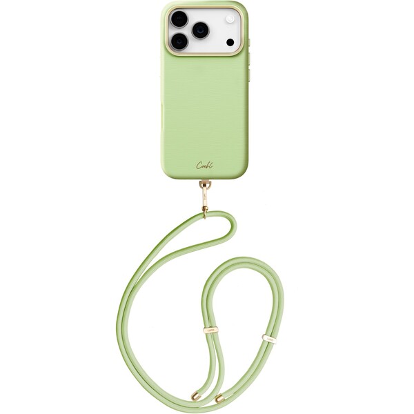 UNIQ-Coehl-Mirelle-MagSafe-kryt-s-poutkem-iPhone-17-Pro-Lint-Green