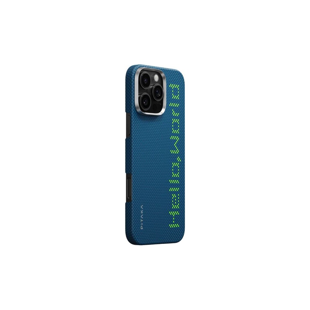 Pitaka-Tactile-Woven-Case-kryt-iPhone-16-Pro-Hello-World