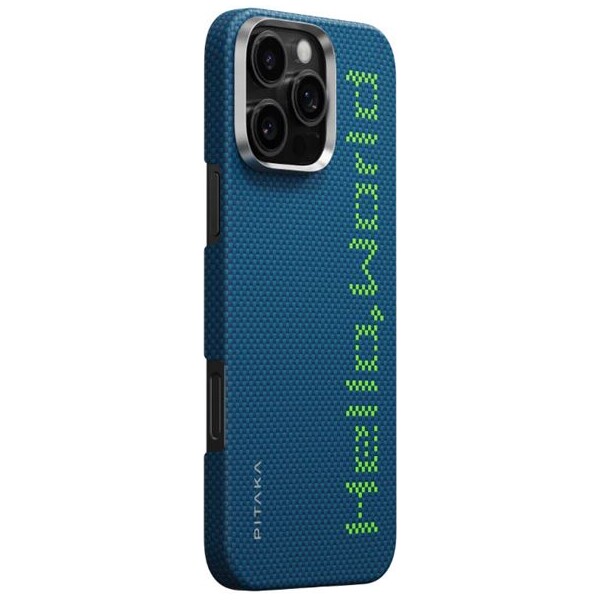 Pitaka-Tactile-Woven-Case-kryt-iPhone-16-Pro-Hello-World
