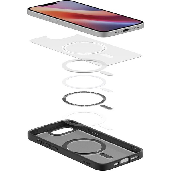 Spigen-Ultra-Hybrid-MagSafe-kryt-iPhone-17e-16e-frost-black