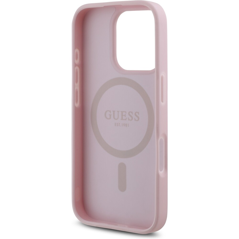 Guess-PU-Grained-4G-Small-Metal-Logo-MagSafe-kryt-iPhone-16-Pro-Max-ruzovy