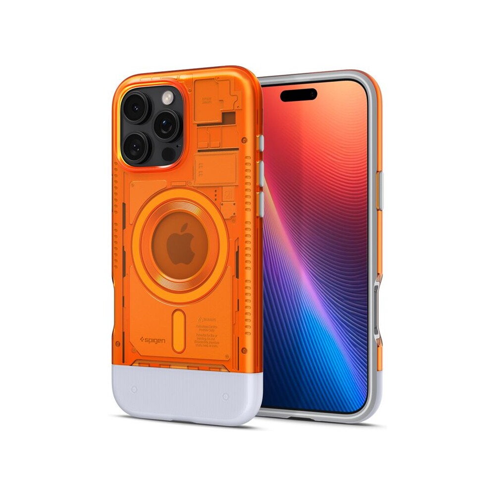 Spigen-Classic-C1-MagSafe-kryt-iPhone-16-Pro-tangerine