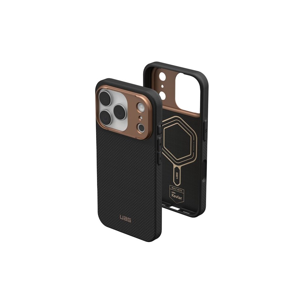 UAG-Fibr-Armr-MagSafe-kryt-iPhone-17-Pro-kevlar-cerny-bronzovy