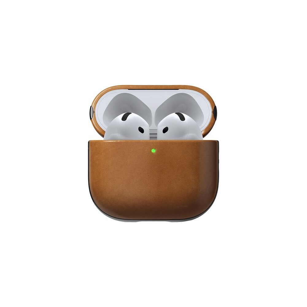 Nomad-Modern-Leather-pouzdro-Apple-Airpods-4-hnede