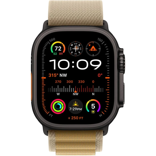 Apple Watch 49/44/45/46mm žlutohnědý alpský tah s černým titanem L - Řemínky - Obrázek 6569000L01