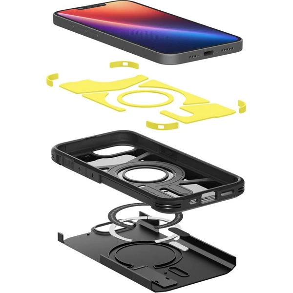 Spigen-Tough-Armor-MagSafe-kryt-iPhone-17e-16e-cerny