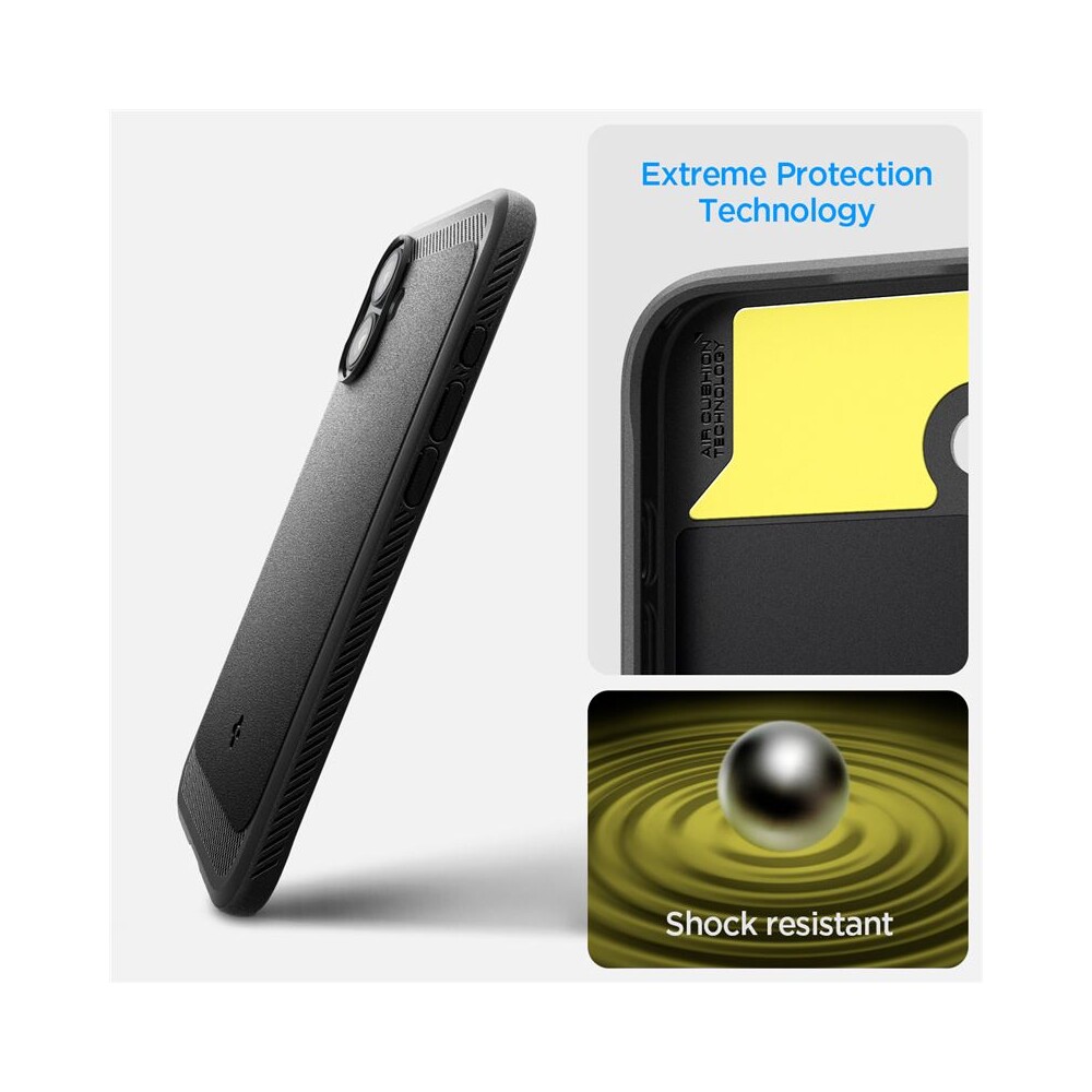 Spigen-Rugged-Armor-MagSafe-kryt-iPhone-16-matte-black