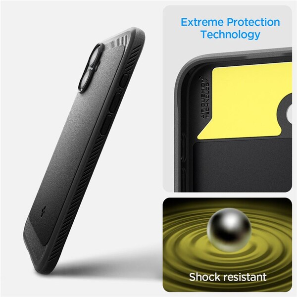 Spigen-Rugged-Armor-MagSafe-kryt-iPhone-16-matte-black