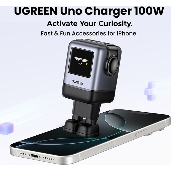 UGREEN-Uno-RG-100W-Robot-GaN-Fast-Charge-nabijecka-cerna